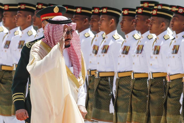 Saudi Arabia's King Salman bin Abdulaziz was on a four-day state visit to Malaysia, accompanied by a delegation of more than 600 people
