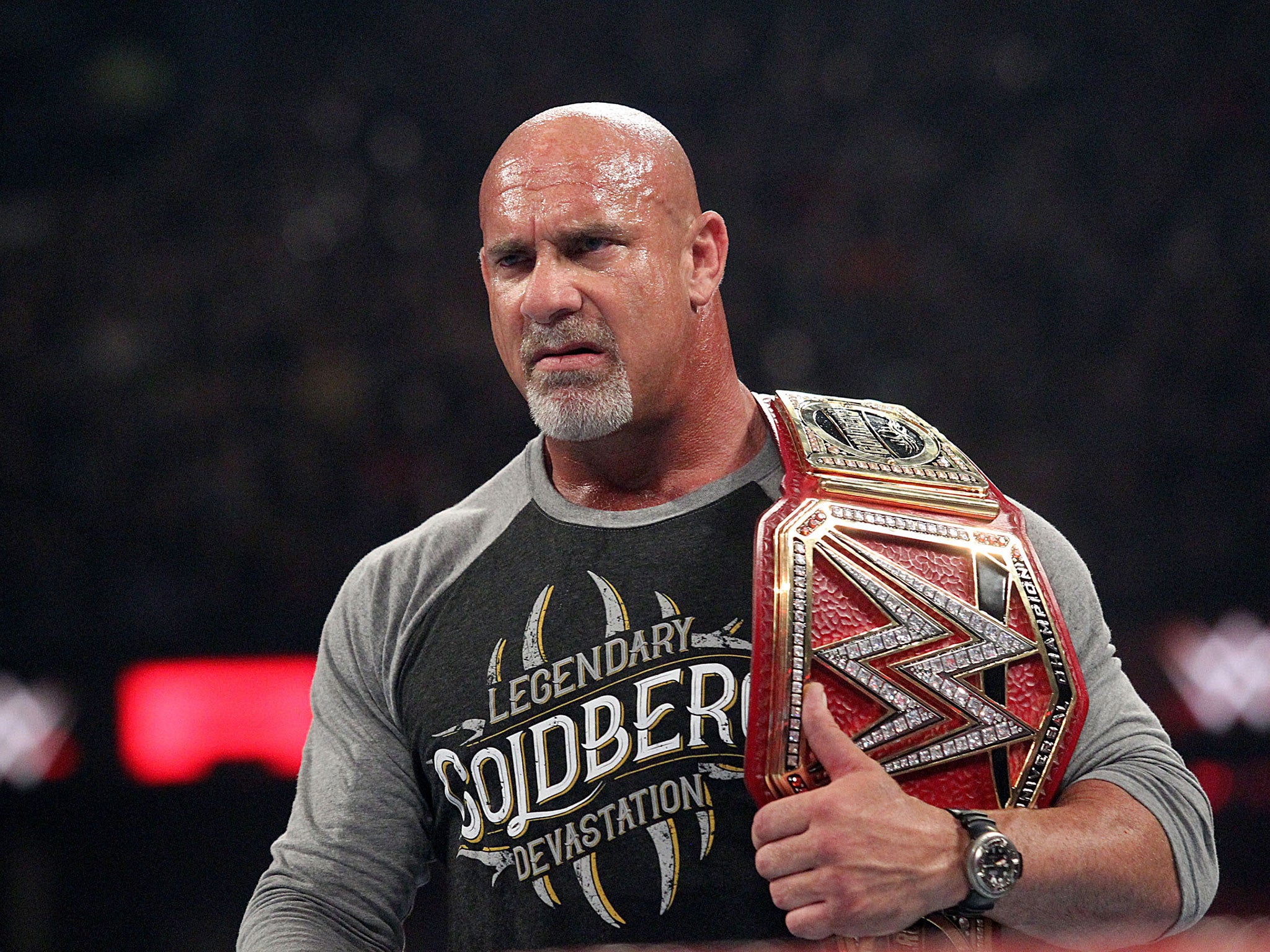 Goldberg suffered an F5 at the hands of Lesnar