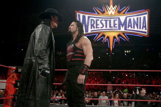 The Undertaker appeared to challenge Roman Reigns to a WrestleMania showdown