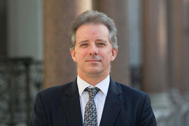 Christopher Steele, the former MI6 agent who set-up Orbis Business Intelligence and compiled a dossier on Donald Trump, in London where he has spoken to the media for the first time