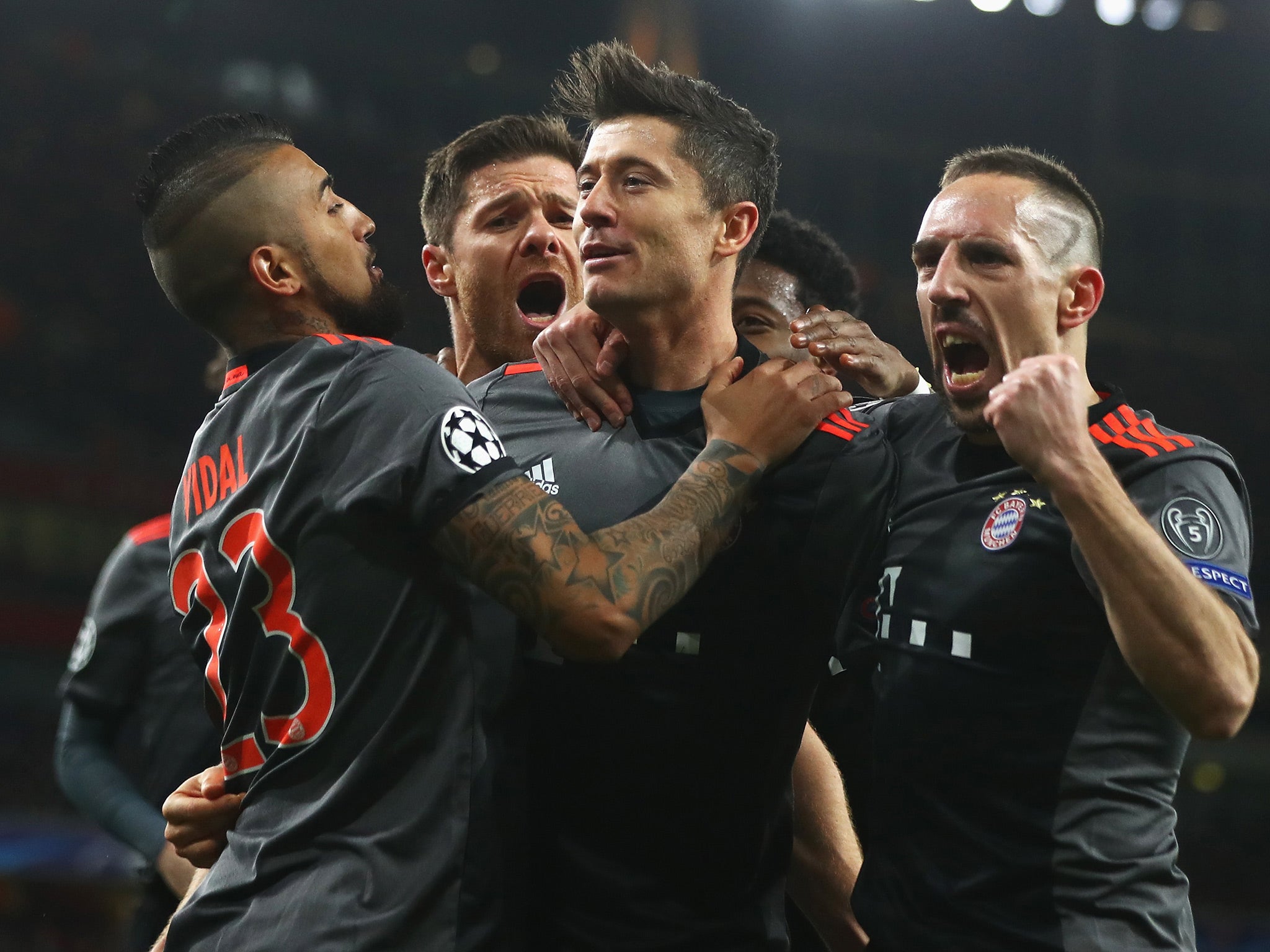 Robert Lewandowski levelled the scores on the night by converting from the penalty spot