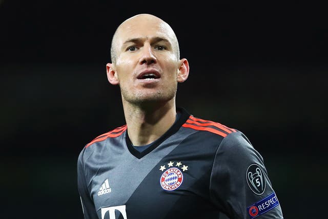 Robben scored in both legs of the win over Arsenal