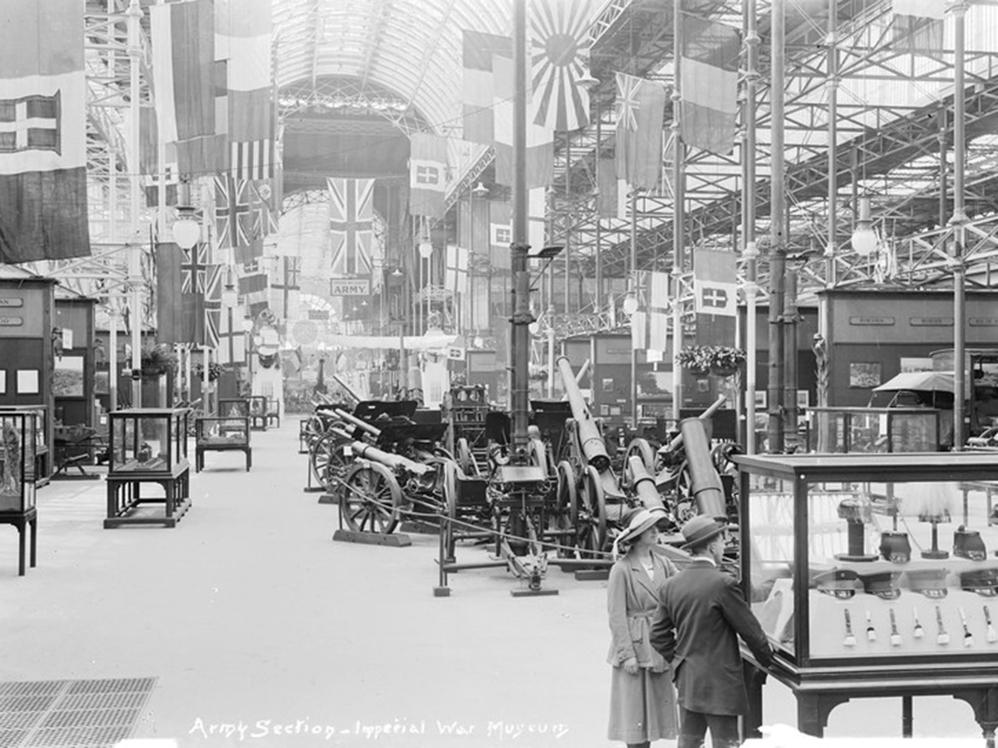 A view of the Army Gallery inside the Crystal Palace