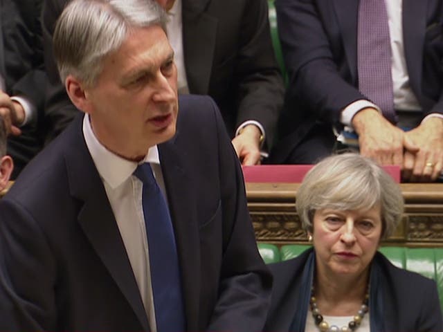 Philip Hammond delivering his Budget speech at the House of Commons