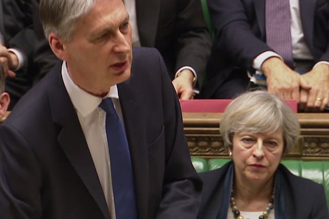 Philip Hammond delivering his Budget speech at the House of Commons