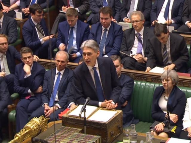 Philip Hammond makes his Budget statement to MPs in the House of Commons