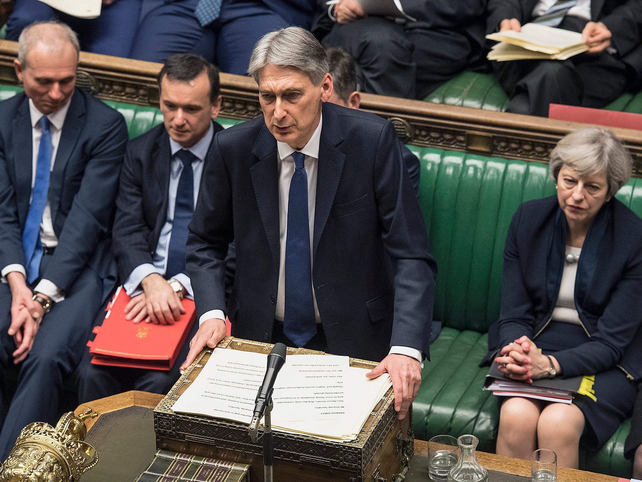 House of Commons of Chancellor of the Exchequer Philip Hammond making his Budget statement to MPs in the House of Commons