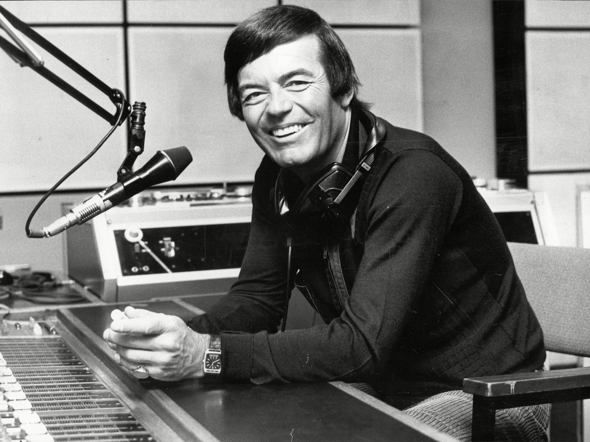 DJ Tony Blackburn in the studio at Radio London in 1981 (Rex)