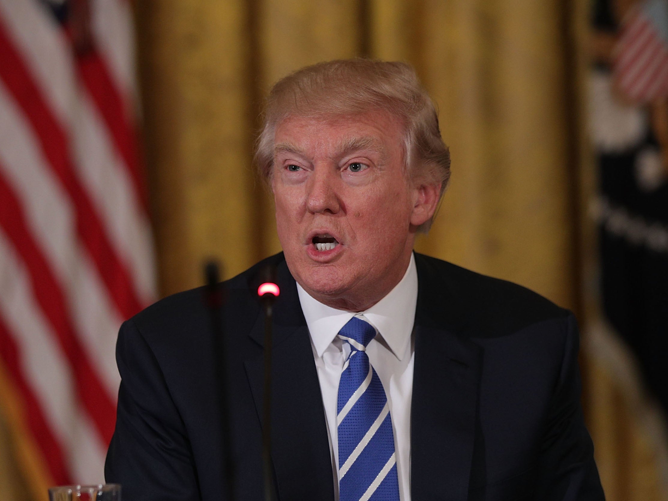 Donald Trump at a White House meeting on 7 March