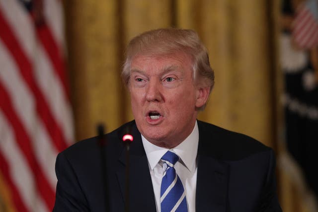 Donald Trump at a White House meeting on 7 March