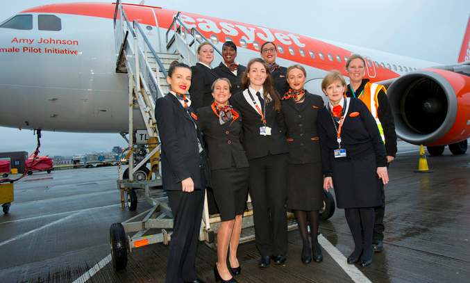 All Female Flight Crews On The Flight Deck Male Pilots Still