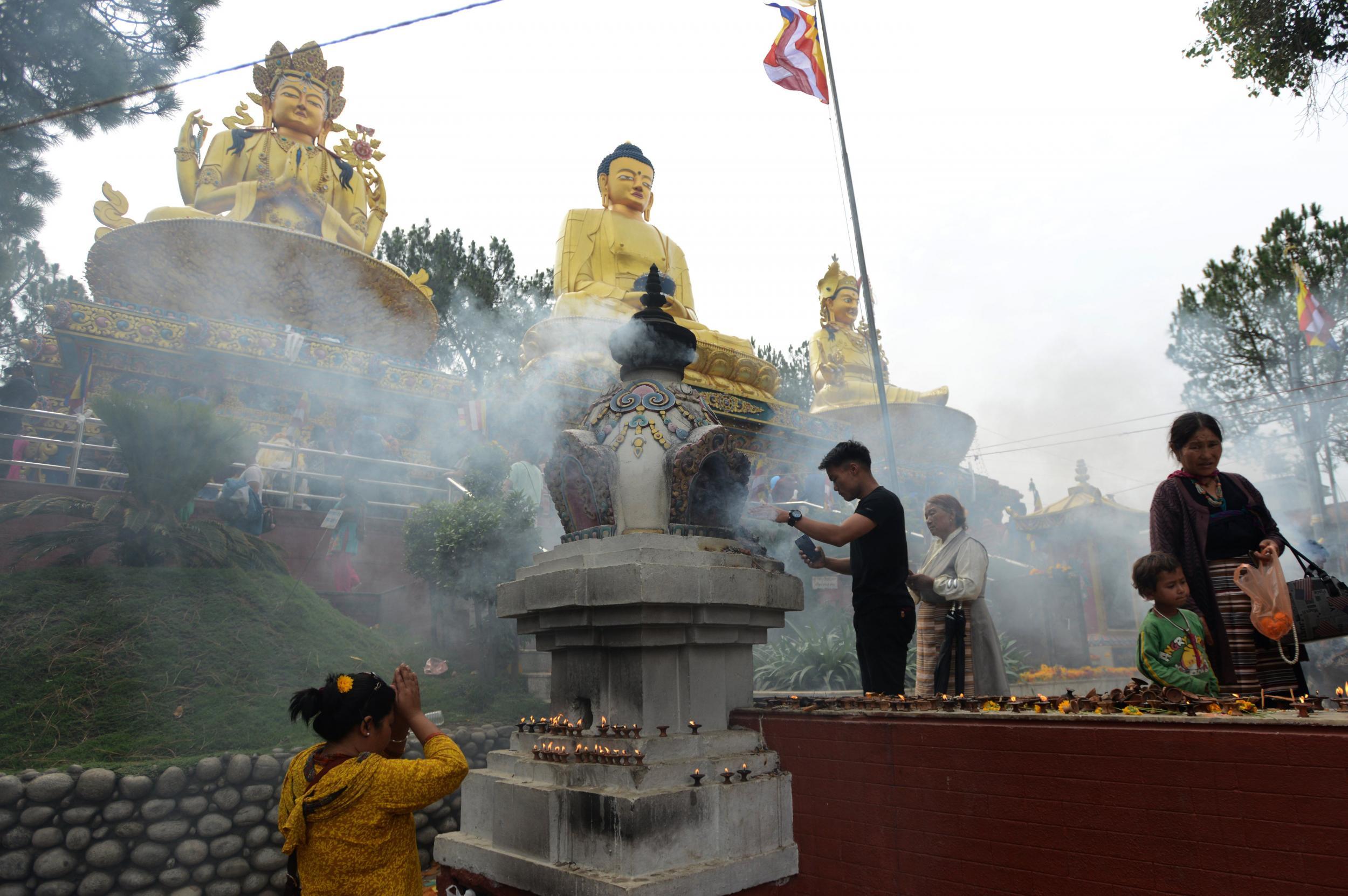 Take a view from the Swayambhunath temple, but watch out for the monkeys