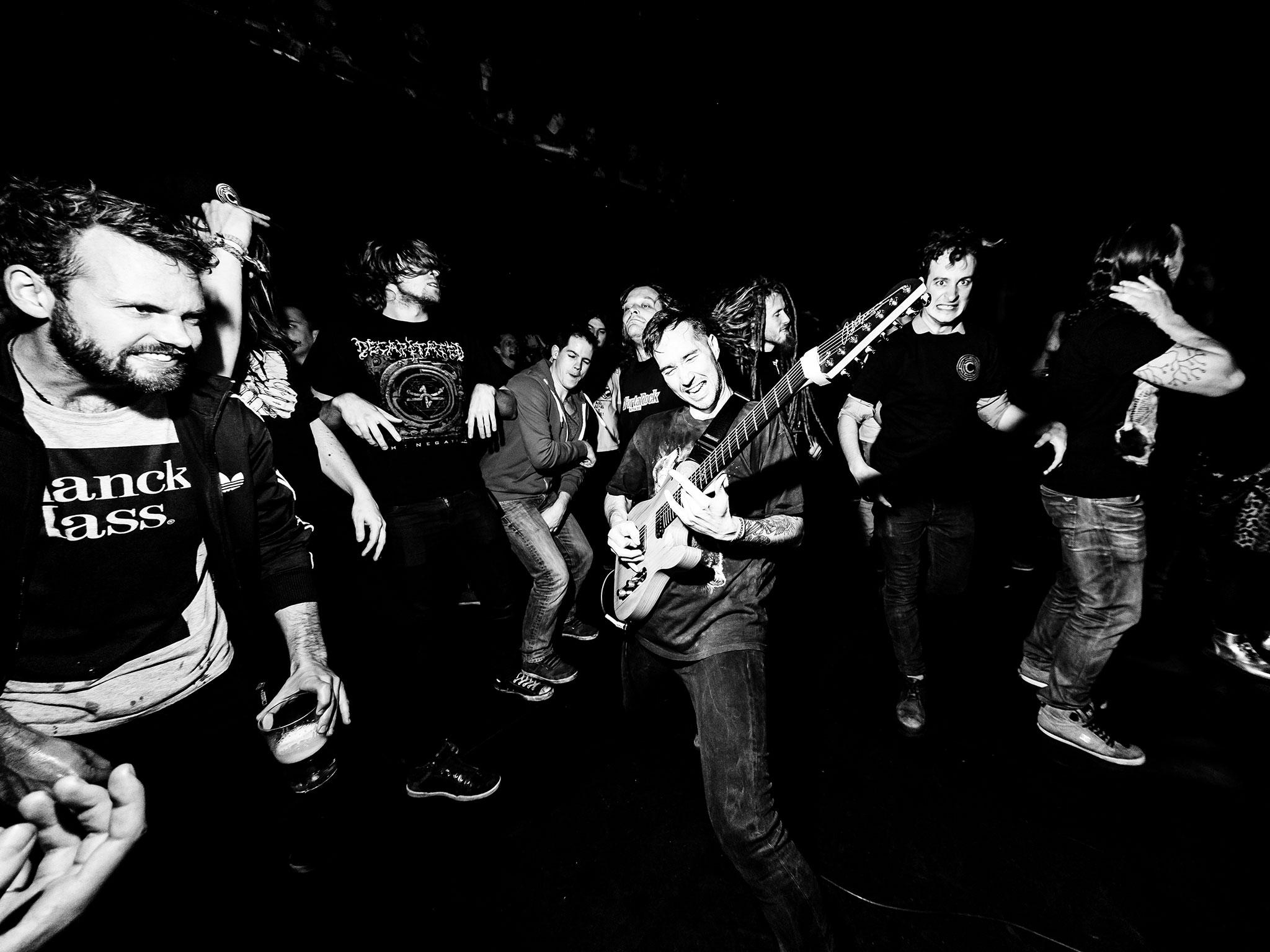 Frontierer guitarist Dan Stevenson gets up close and personal with Complexity's crowd