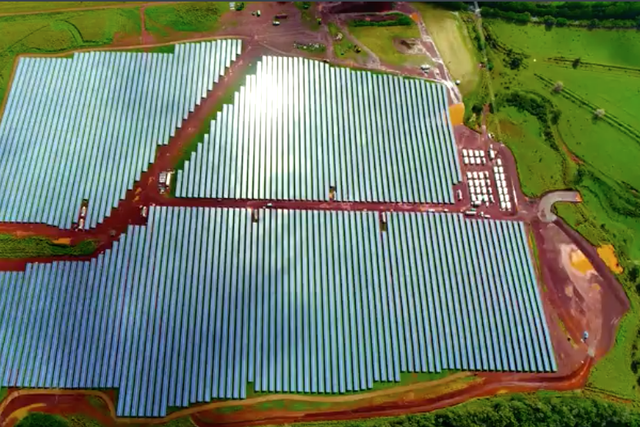 Tesla's solar farm in Kauai