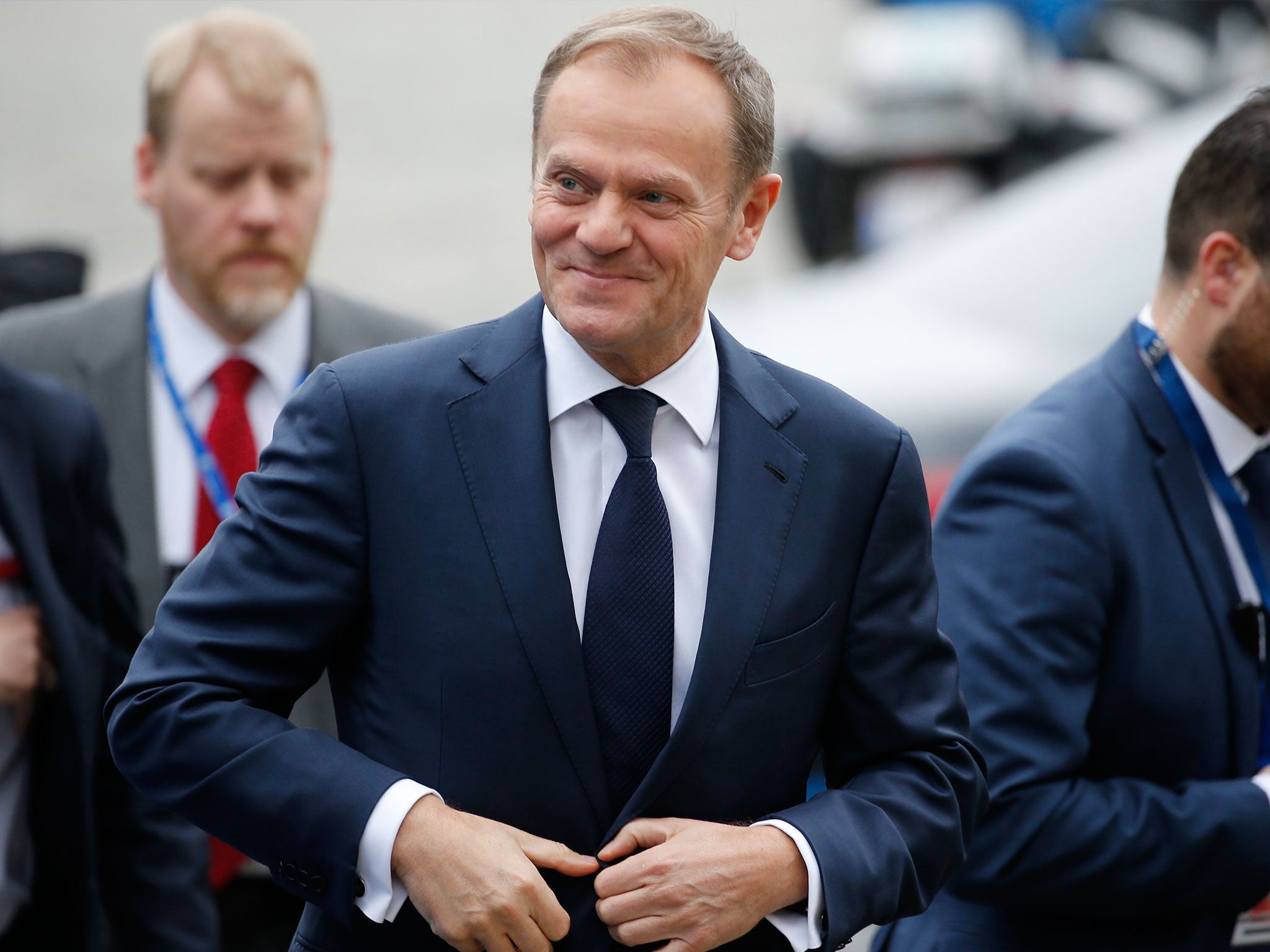 EU Council President Donald Tusk in Brussels on 9 March