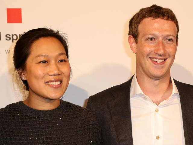 Priscilla Chan and Mark Zuckerberg in Berlin, Germany in 2016