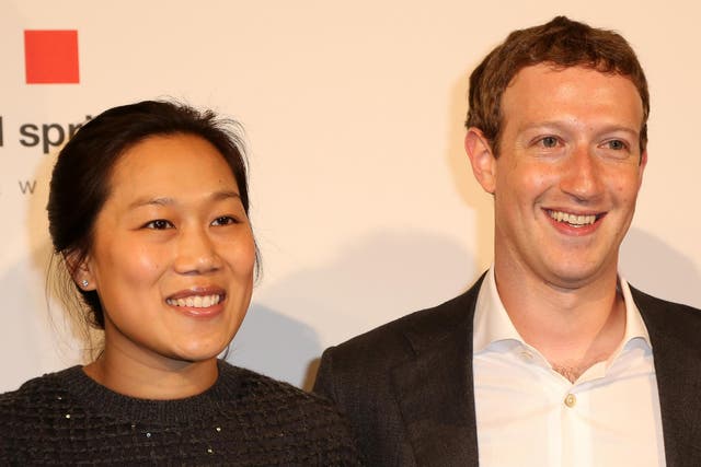 Priscilla Chan and Mark Zuckerberg in Berlin, Germany in 2016