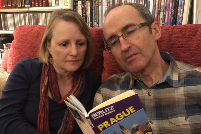 Going nowhere: Wendy and Will Read were bounced from their flight to the Czech capital