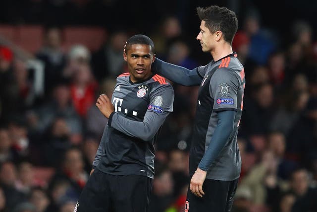 Bayern Munich's Douglas Costa has once again thrown his future in doubt by hinting at a summer transfer