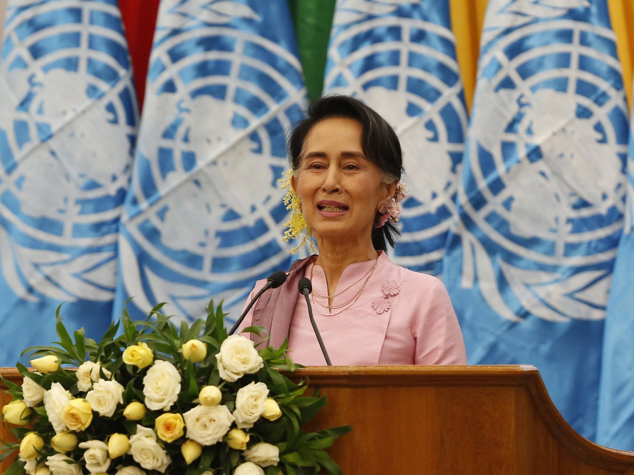 Burmese leader Aung San Suu Kyi