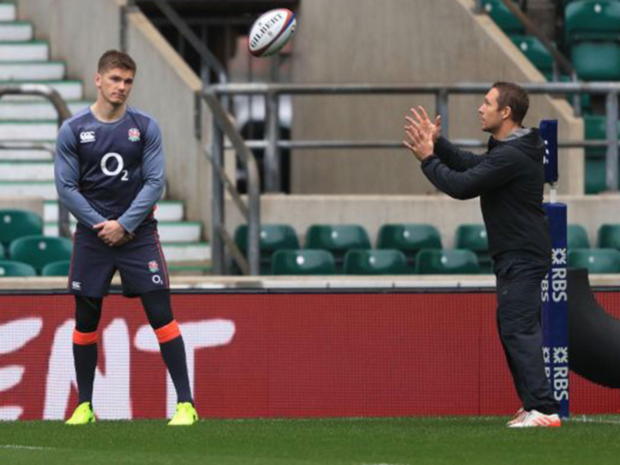 Owen Farrell trained away from the squad alongside Jonny Wilkinson