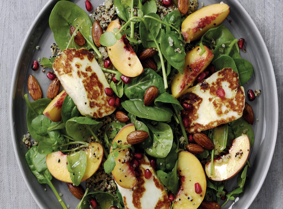 Serve this salad straight away, and sprinkle with pomegranate seeds and almonds before serving