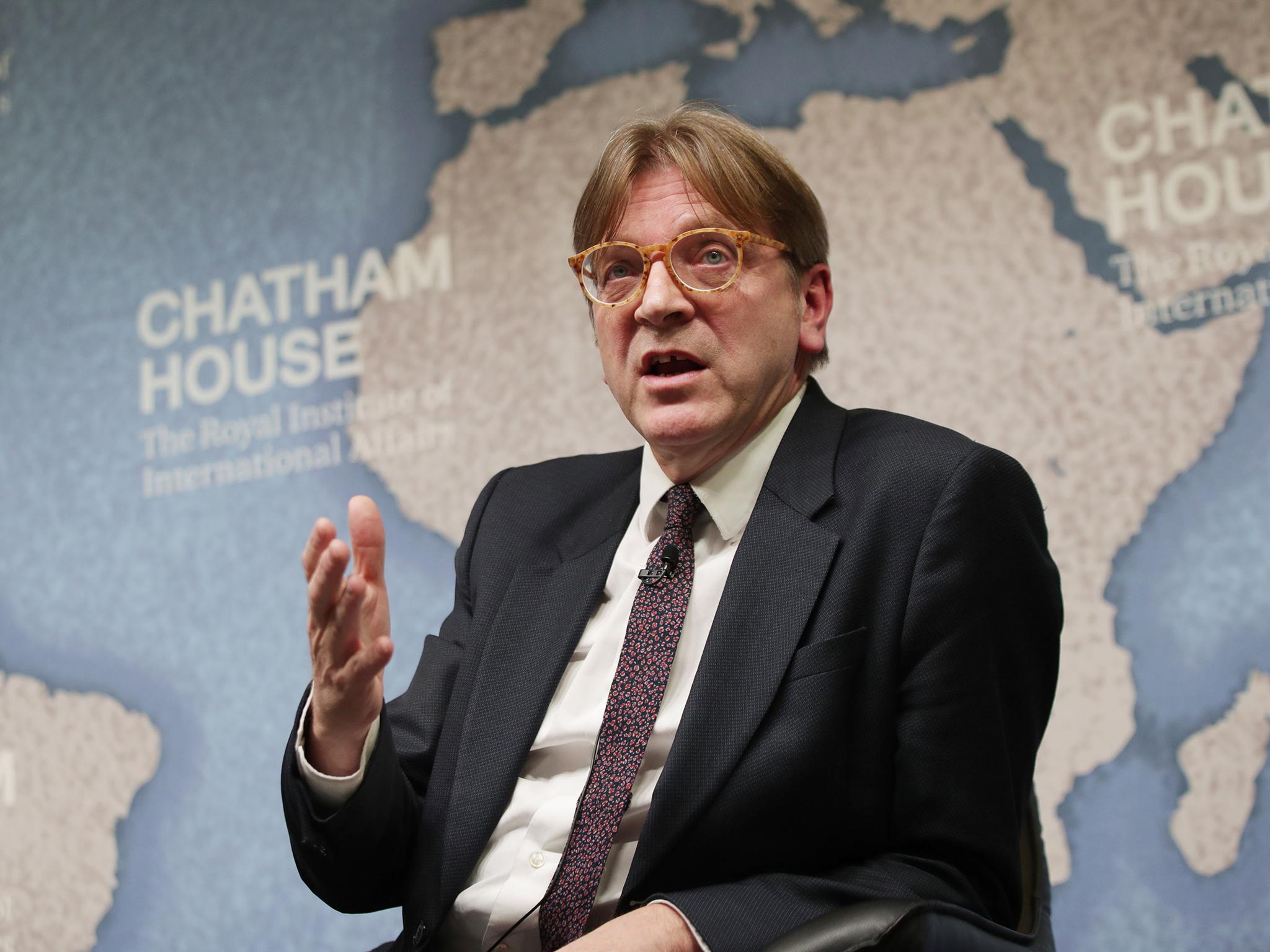 Guy Verhofstadt, the European Parliament's chief Brexit negotiator