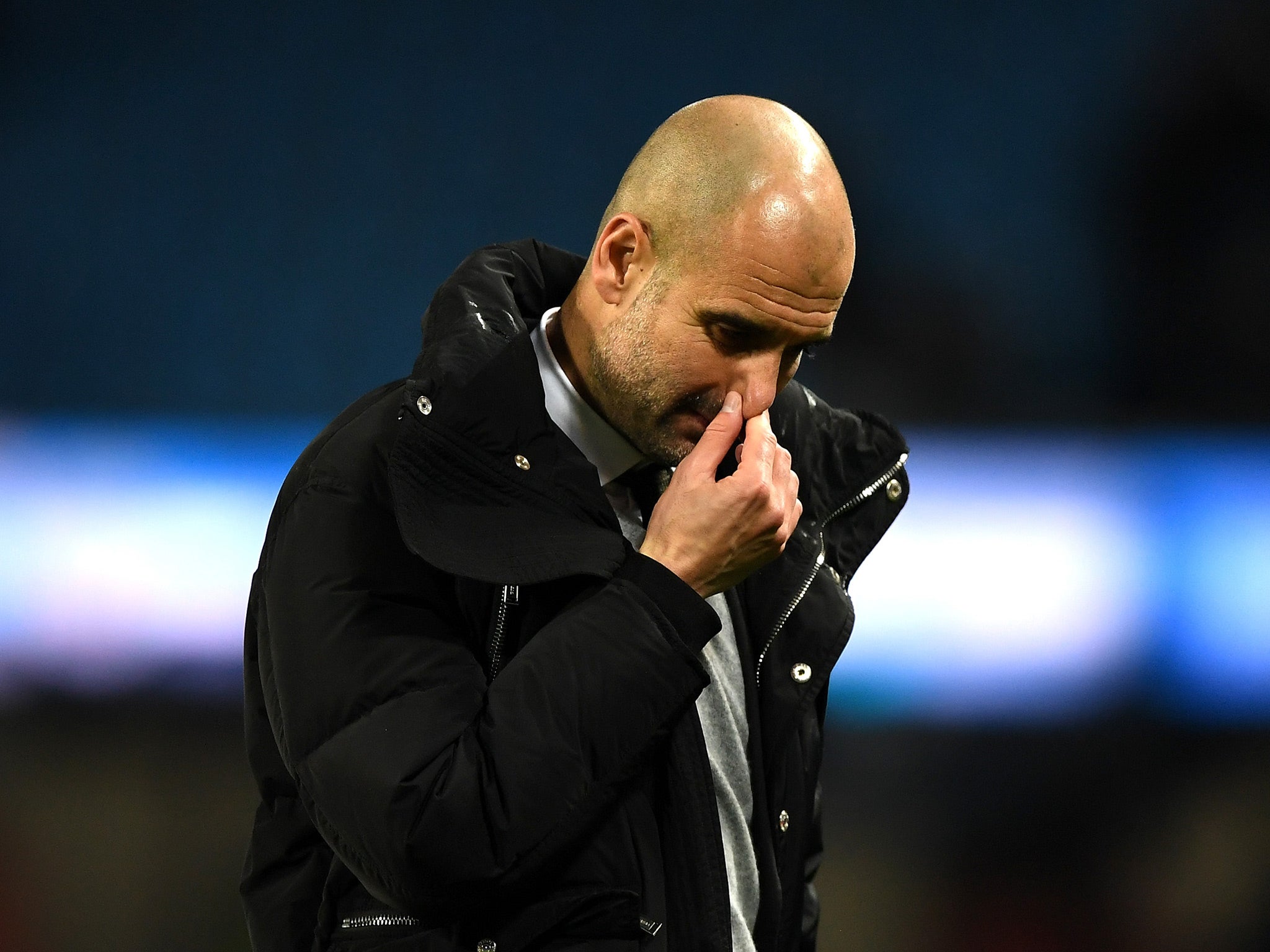 Pep Guardiola saw his side held by Stoke City on Wednesday night