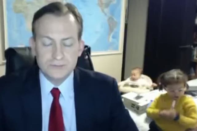 Robert Kelly's live BBC interview is interrupted by his children