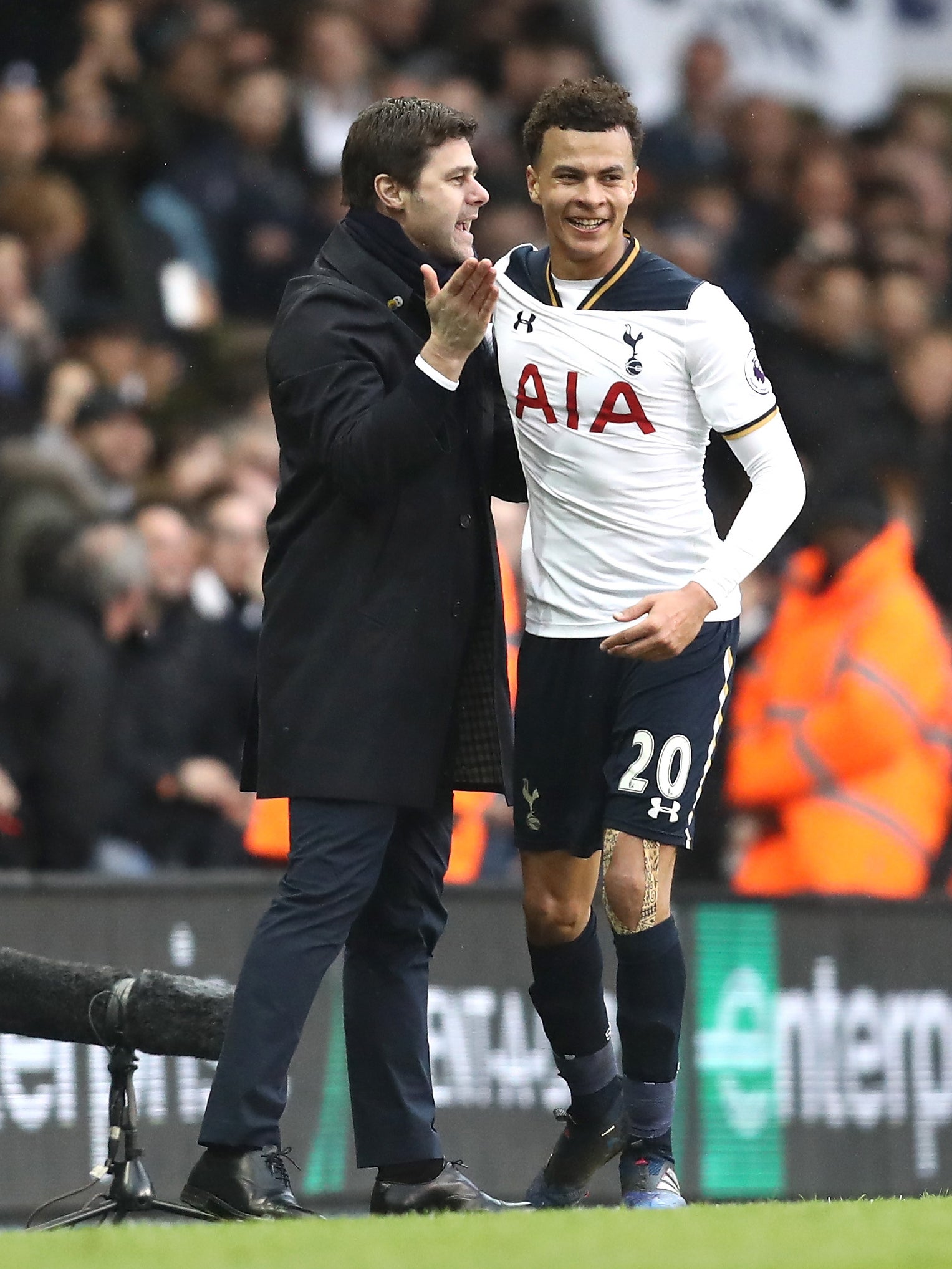 Pochettino was delighted with Alli's goal against Everton