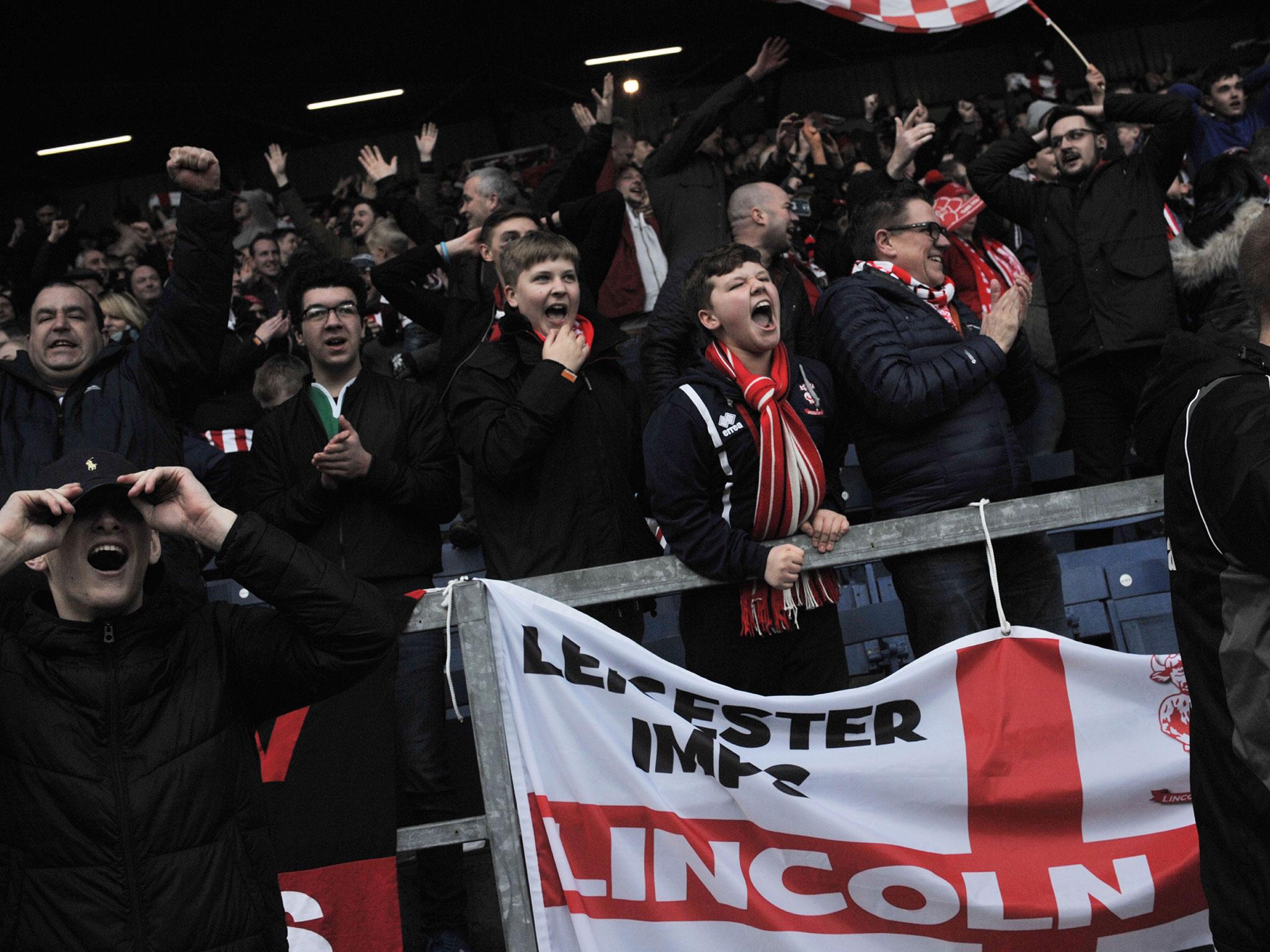 Lincoln face Arsenal on Saturday afternoon after beating Burnley in the fifth round of the cup