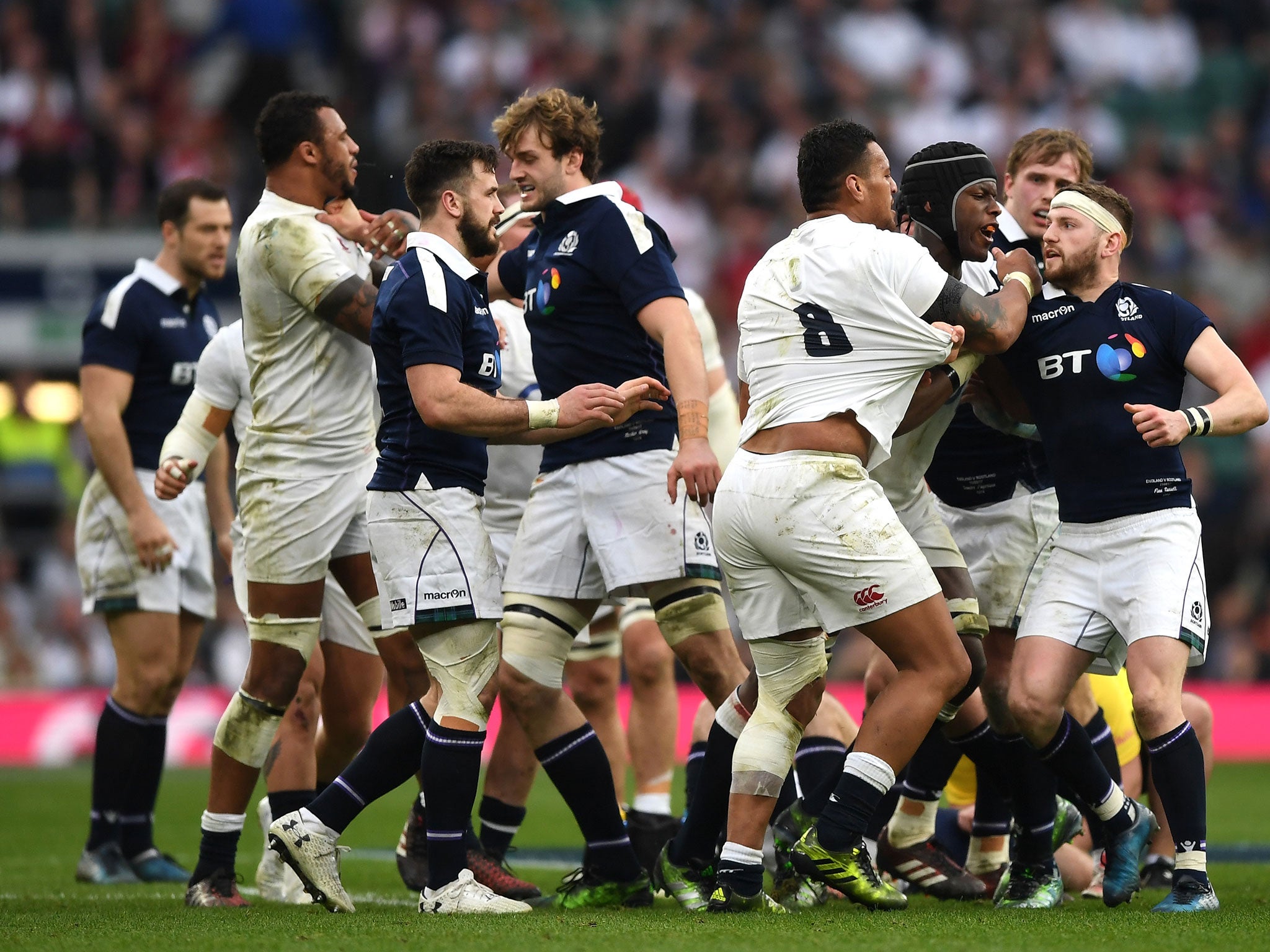 It was a heated affair at Twickenham but England emerged on top