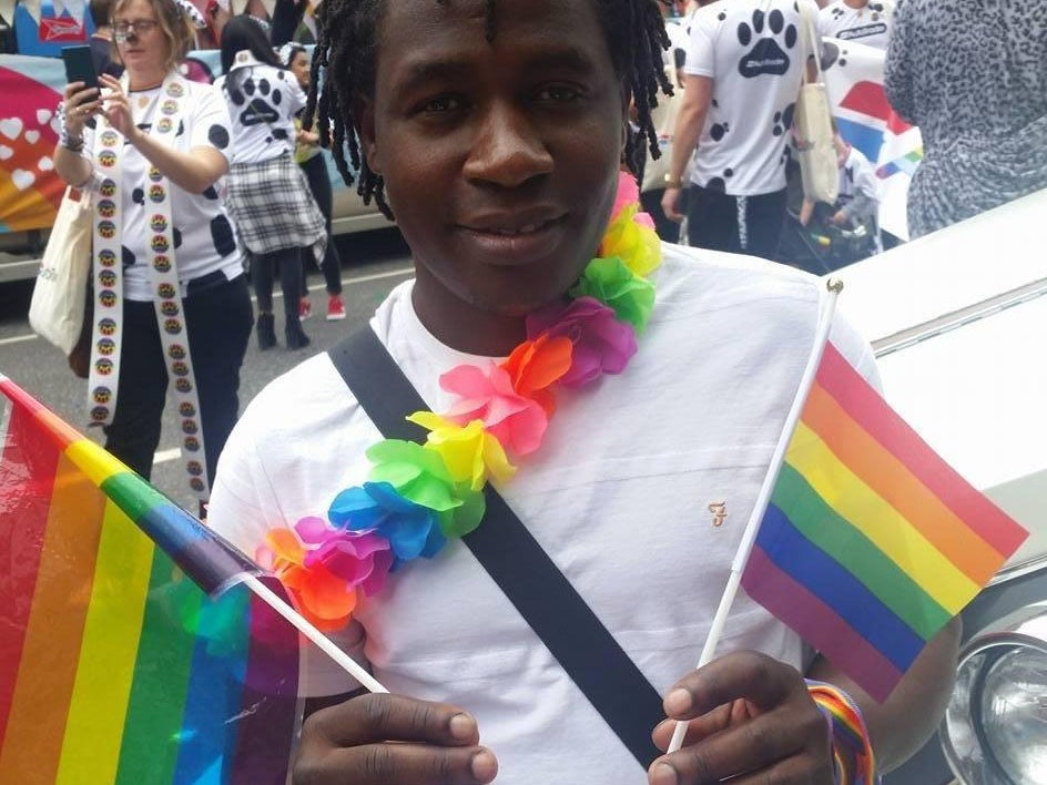 Mr Kyeyune attends an LGBT event in Manchester