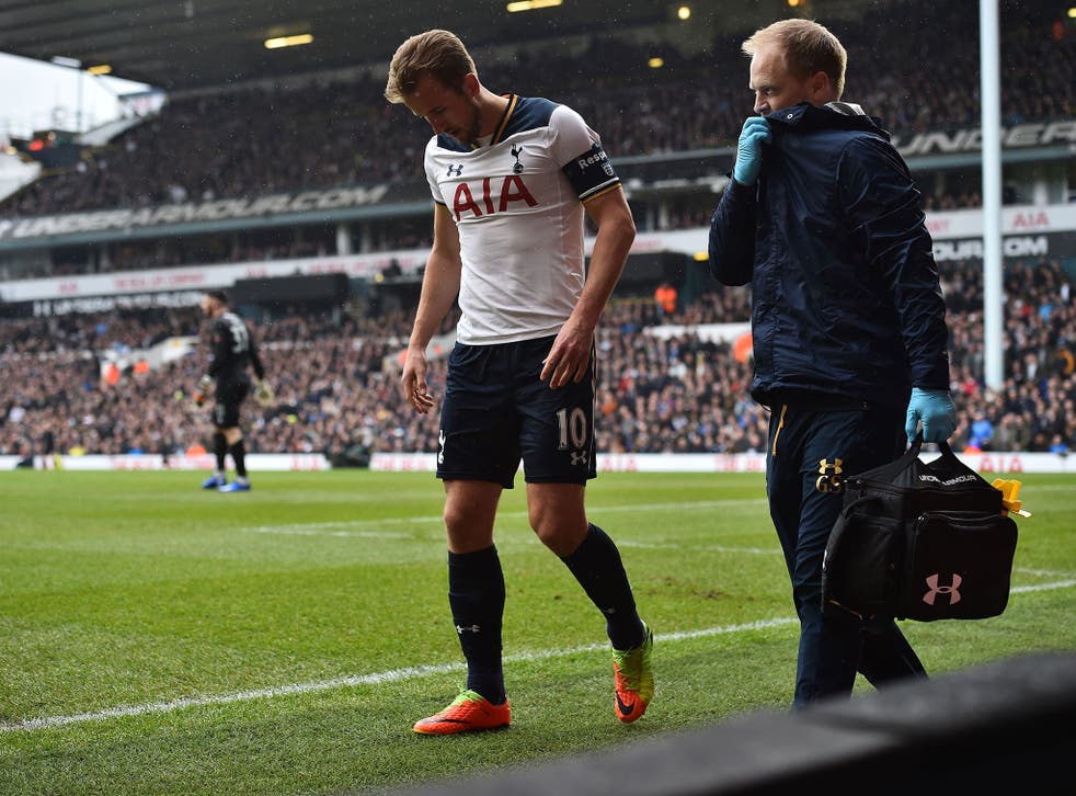 Harry Kane suffered an ankle injury early in Tottenham's FA Cup clash with Millwall