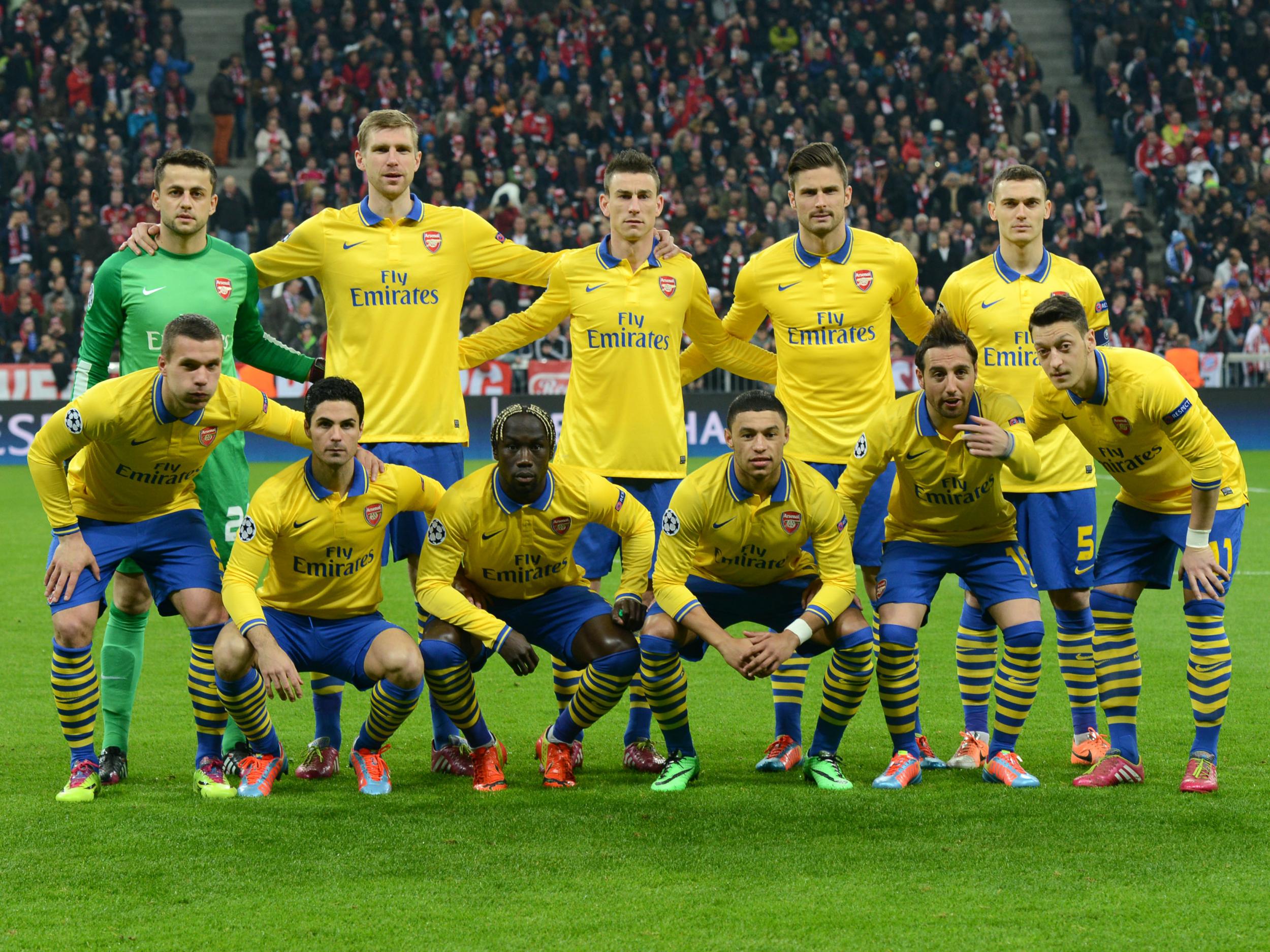 The Arsenal side that crashed out to Bayern in 2014