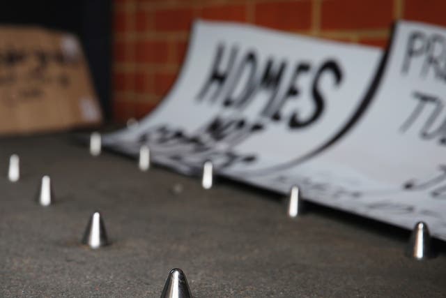 Metal spikes, alarms, bright lights and fines are all being used to dissuade rough sleepers