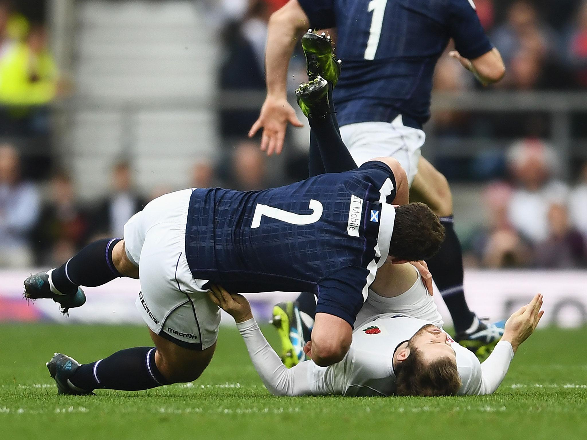 Fraser Brown has been cited for a dangerous tackle on Elliot Daly in the second minute of England's win over Scotland