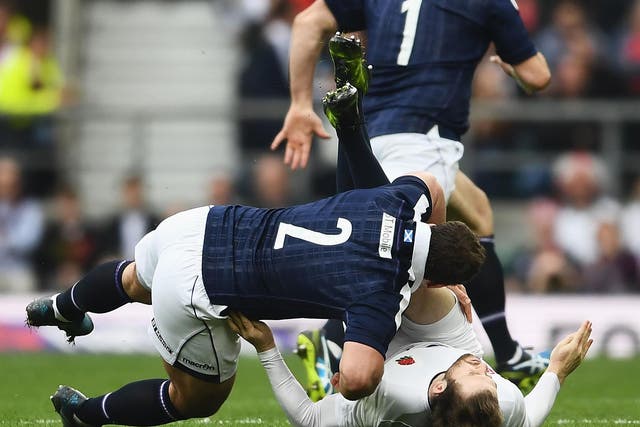 Fraser Brown has been cited for a dangerous tackle on Elliot Daly in the second minute of England's win over Scotland