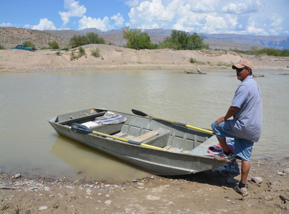 This boat is the legal way to cross the border near Boquillas, but wading through the Rio Grande is just as easy