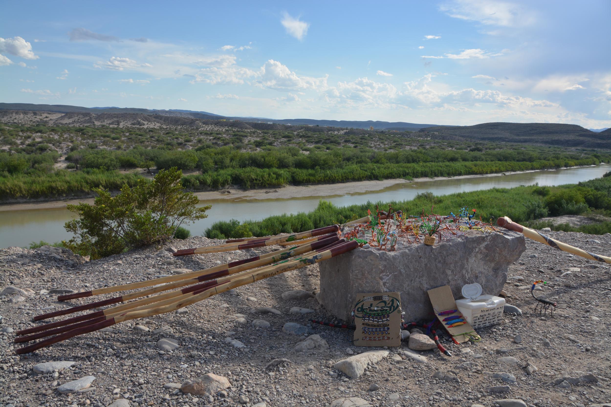 The overlook across the Rio Grande, where passport-less Americans can buy Mexican trinkets