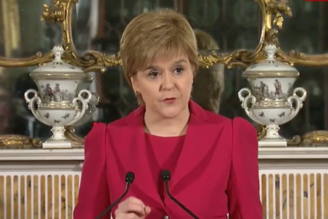 Nicola Sturgeon made the announcement at Bute House