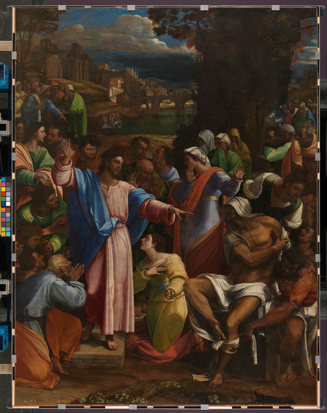 The Raising of Lazarus by Sebastiano, 1517-19, incorporating designs by Michelangelo