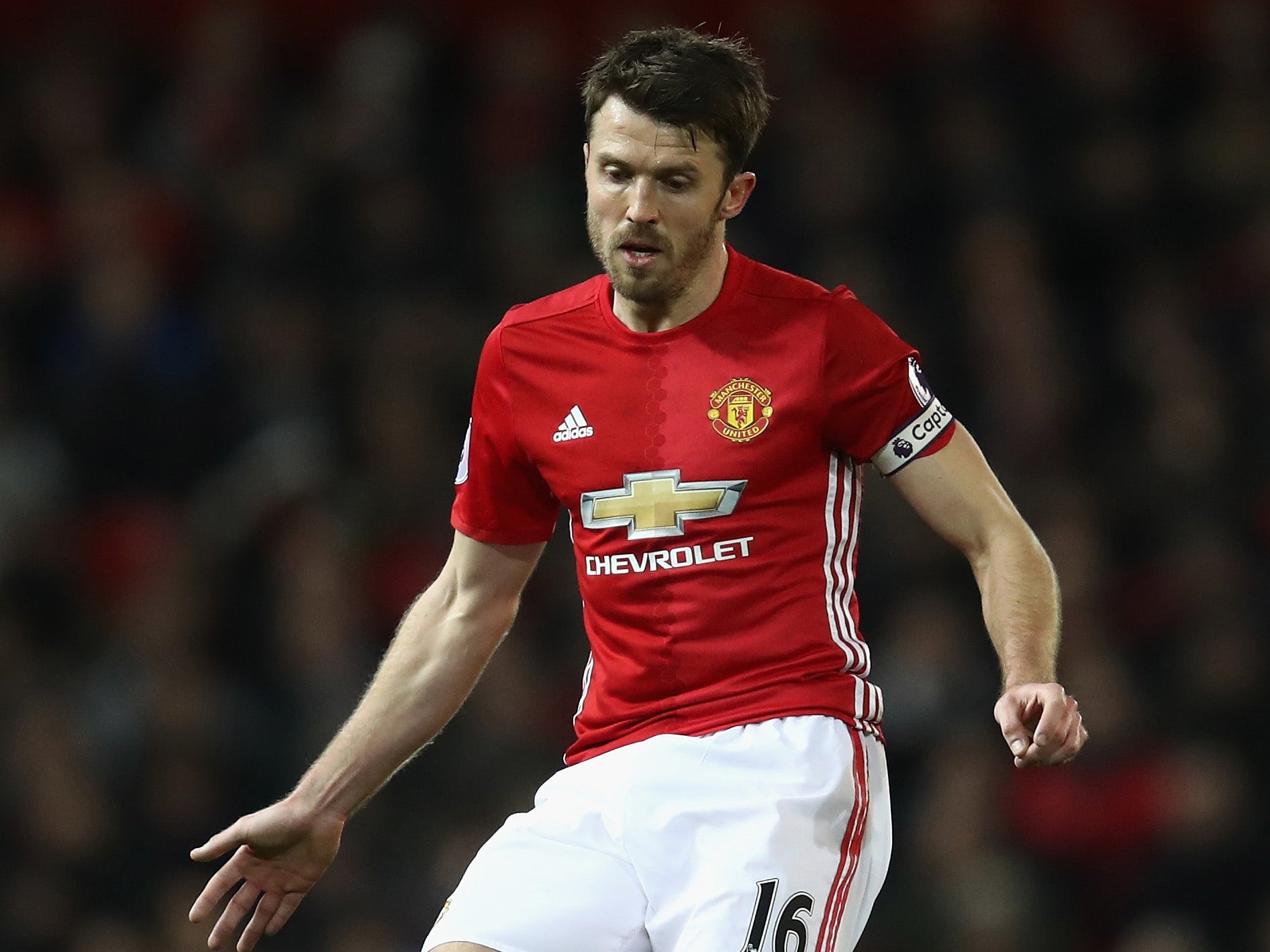 Carrick will captain the side on Monday night in Wayne Rooney's absence