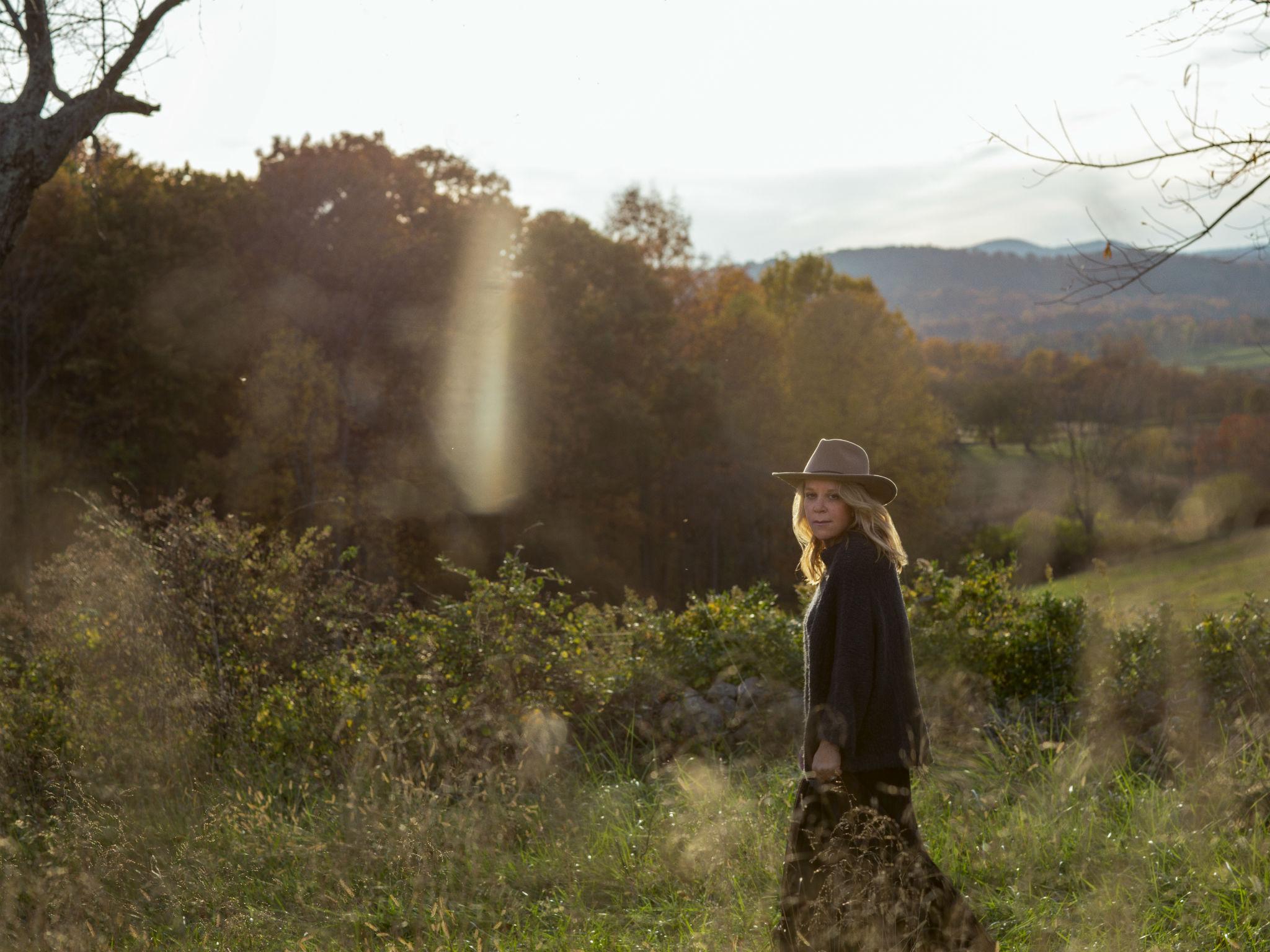 
After 26 years of living in cities, Carpenter lives in Virginia’s Blue Ridge Mountains which she claims is the ideal place for creativity 