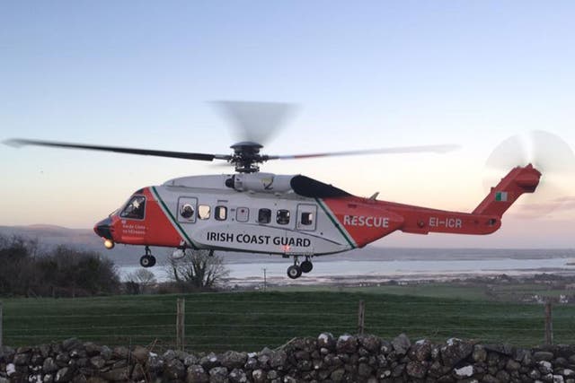 An Irish coastguard helicopter went missing off the coast of County Mayo