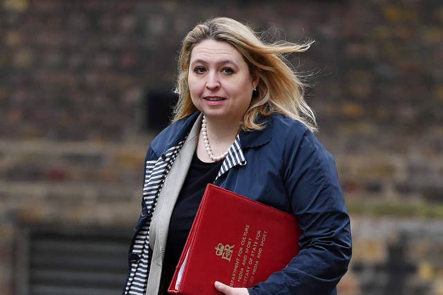 British Culture, Media and Sport Secretary Karen Bradley arrives to attend a weekly cabinet meeting