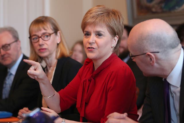 Ms Sturgeon pointed out that she had been elected as SNP leader with a greater share of the vote than the Conservative Party secured at the 2015 general election