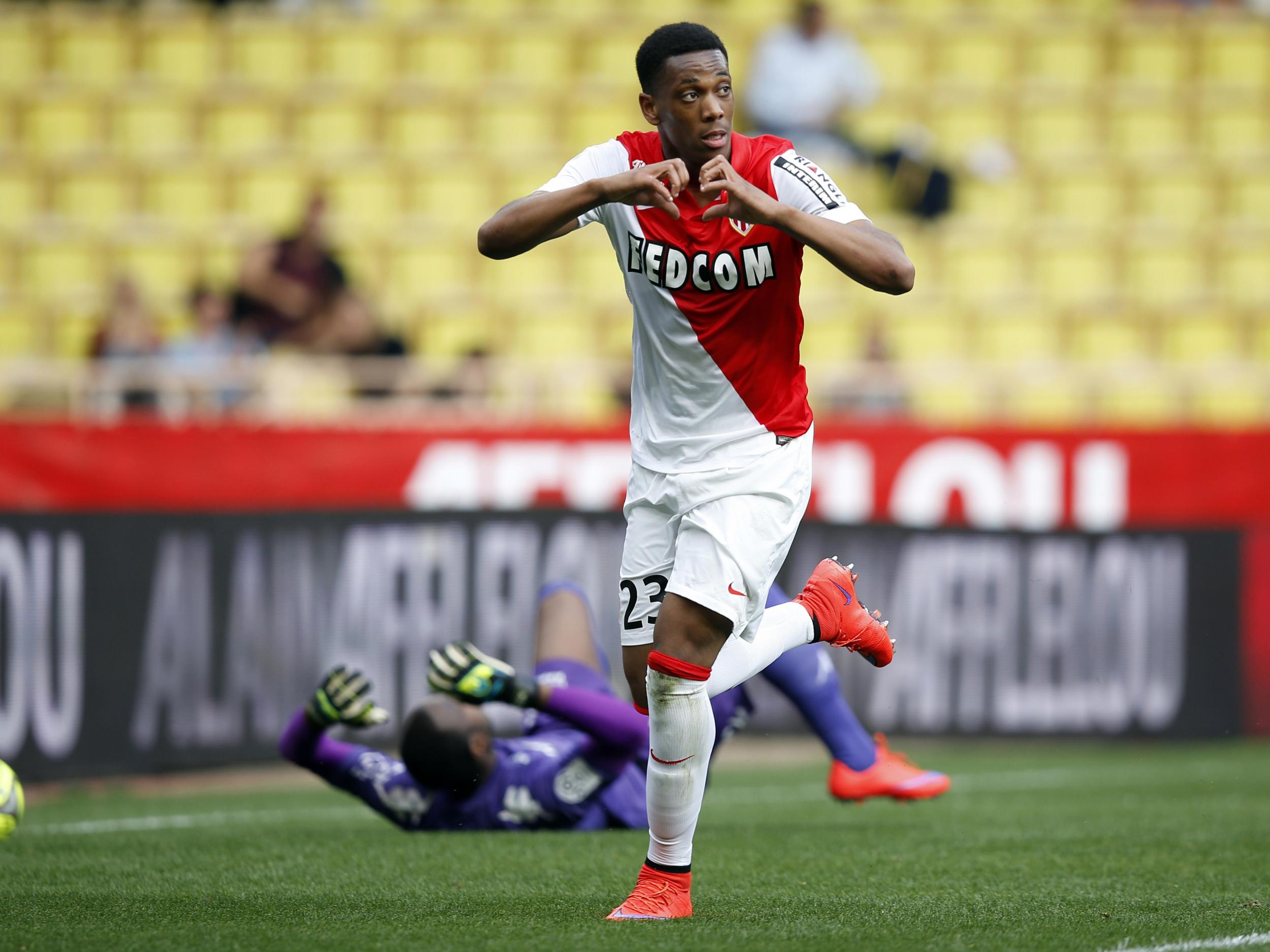 Martial only spent two seasons at the Stade Louis II