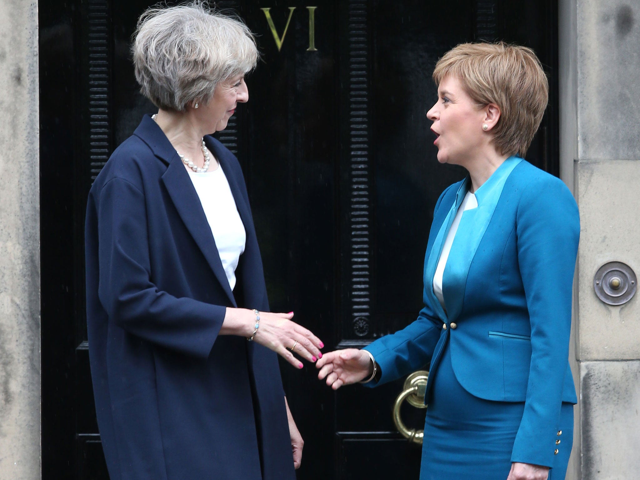 Theresa May and Nicola Sturgeon are clashing over Scotland's referendum date