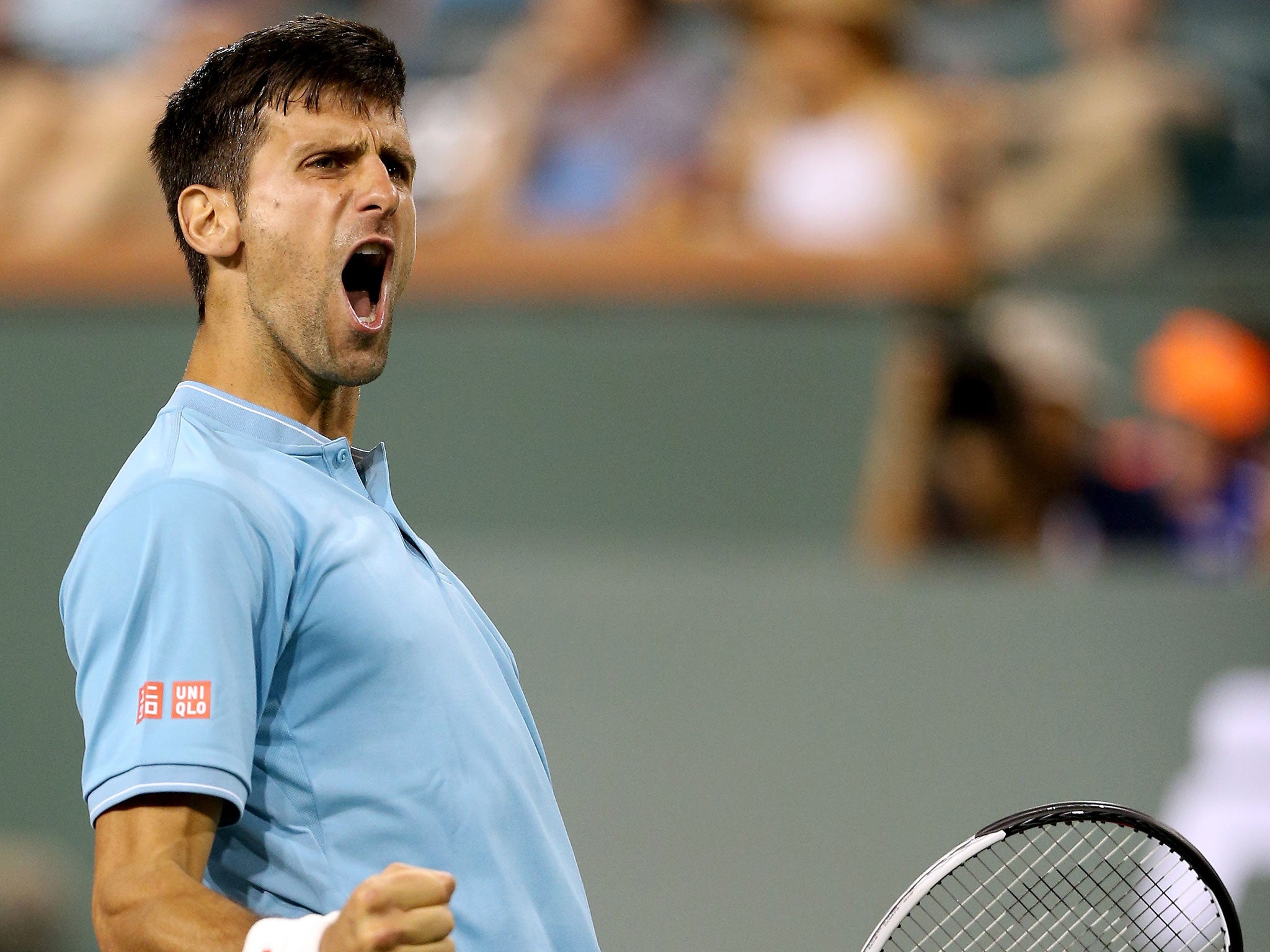 Djokovic was forced to fight his way past Juan Martin del Potro